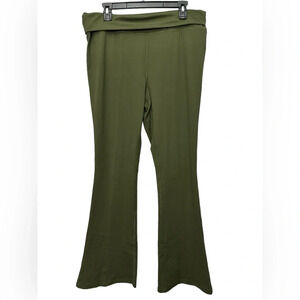 DSG Women’s Momentum Foldover Flare Tight Leggings Size XL Inky Olive Green NWT